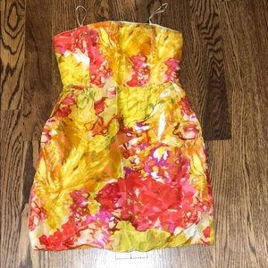 Jcrew strapless floral dress